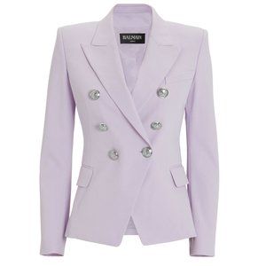 WORN ONCE🌸 Balmain Lilac Classic Double-Breasted Blazer